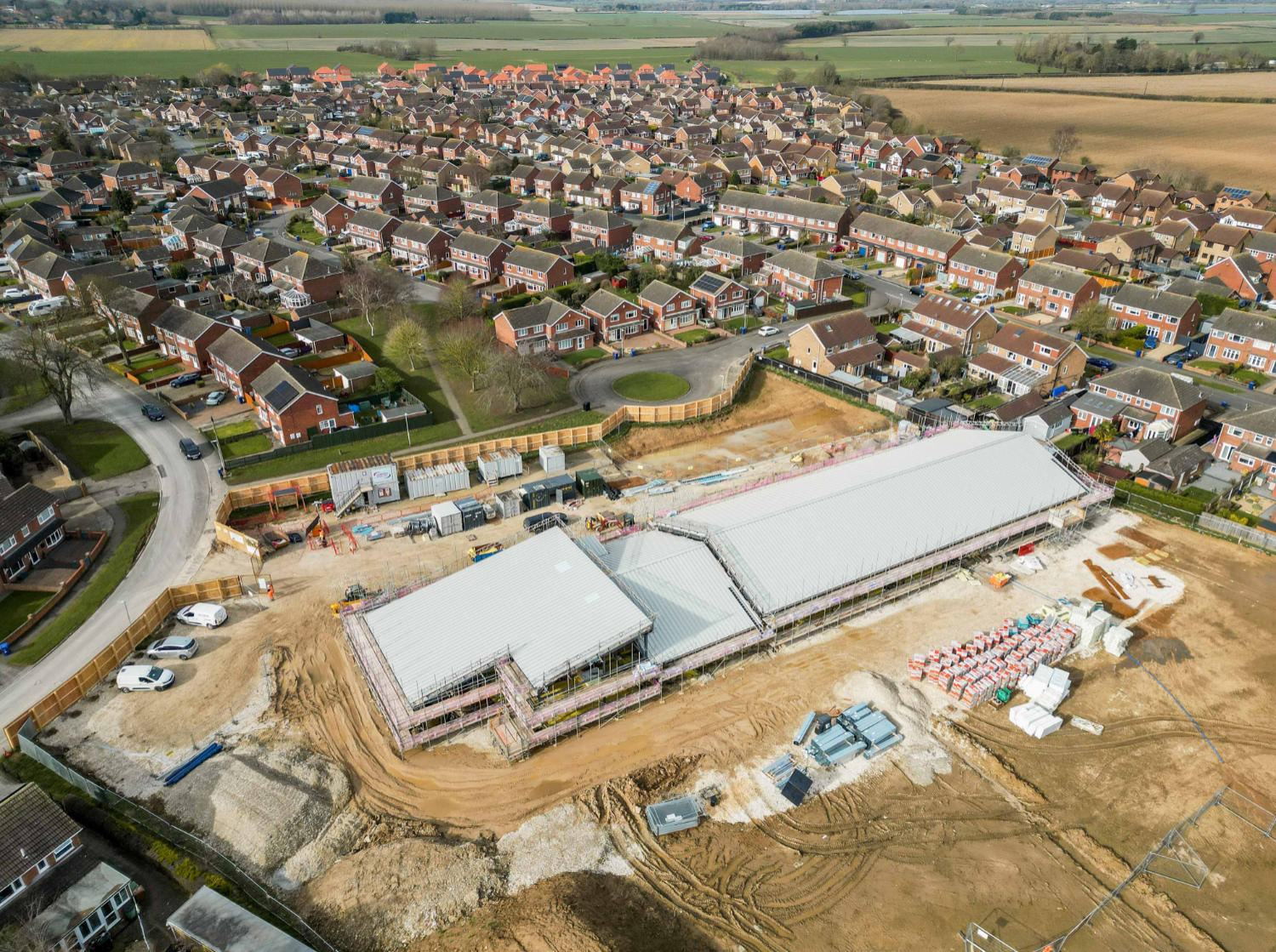 Progress on Waltham Gateway Academy primary school build.